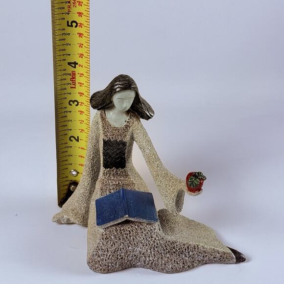 Carson ArtStone Teacher Figurine With Book And Apple Inspirational Decor - Picture 8 of 9